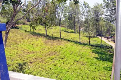 a view from a window of a park at Franc Villa - Kothagiri in Kotagiri