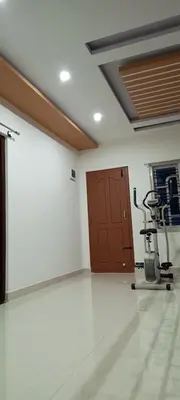 a room with a gym with a chair in it at 
