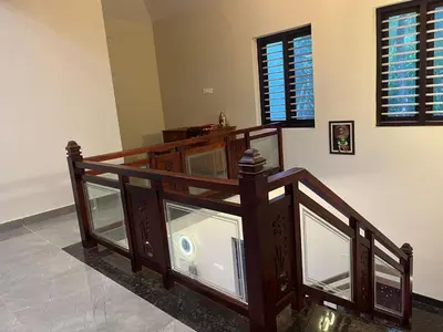 an empty room with an aquarium in it at Chaithanya Residency Near to NIT Kozhikode in Kunnamangalam