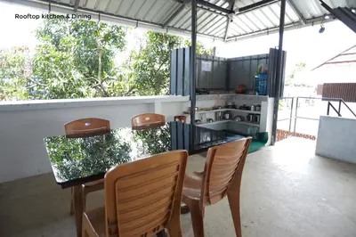 a dining room with a table and chairs at Ganga Homes Rooms Only in Trichūr