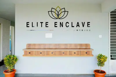 a sign for the entrance to a life engine institute at Elite Enclave - Tellus - 2BHK - Luxury Serviced Apartments in Mysore