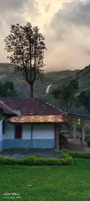a house with a tree on top of it at Munnar home stay in Munnar