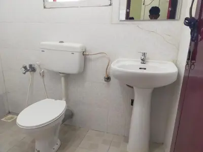 a bathroom with a toilet and a sink at Alappat Lodge Masinagudi in Masinagudi