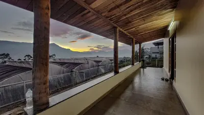 a view from the balcony of a house at Home stay in Kanthalloor