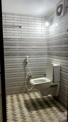 a bathroom with a white toilet in a room at The Rain Tree resort in Kutta