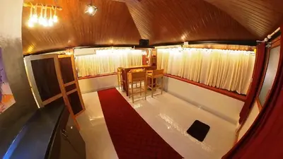 an overhead view of the inside of a small house at Entire Villa Homestay Rooms IRITTY in Irrity