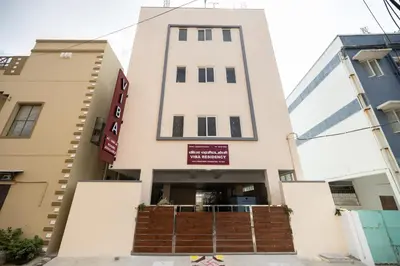 a view of the front of a building at Viba Residency in Coimbatore