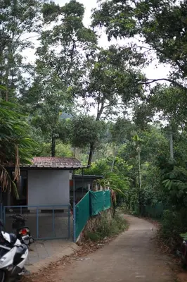 a house with a fence next to a road at Dreams Valley in Kadavoor