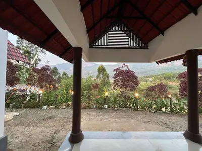 a view from the porch of a house at Kashmir Valley Alpha in Kanthalloor