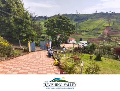 a picture of a brick walkway in a garden at Ravishing Valley in Ketti