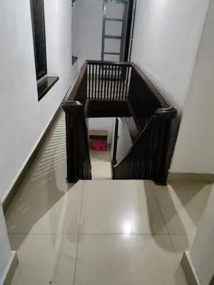 a view of a stairway in a building at Thiruvambady Heritage Homestay in Trichūr