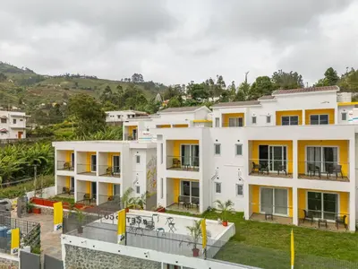 an aerial view of a building at The Hosteller Kodaikanal in Kodaikānāl
