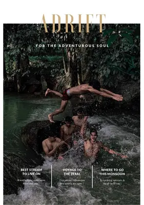 a magazine cover of men diving into a river at Ayursouth Ayurvedic Hospital in Kedavūr
