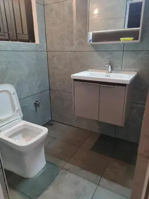 a bathroom with a toilet and a sink at 3 BHK Flat for rent at Mysuru in Mysore