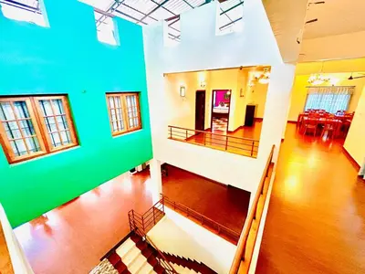 an overhead view of a living room and dining room at WAYANAD RESORT VILLA Service in Meppādi