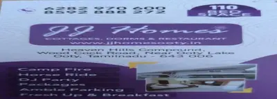 a flyer for a home party with a tv at JJ Homes in Ooty