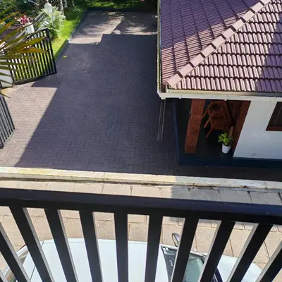 an overhead view of a brick walkway next to a house at Heaven Crest Holidays and Plantations in Chithragiri
