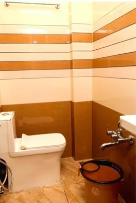a bathroom with a toilet and a sink at Aps inn munnar in Munnar