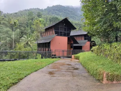 a house in the middle of a dirt road at Moonrise Valley Freshwave Resorts Pvt Ltd in Koroth