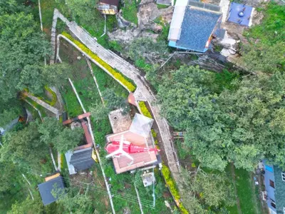 an overhead view of a water park with a playground at Era Resort Slope Stay in Kodaikānāl