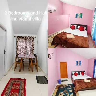 a collage of three pictures of a room at Greenland 2bed room hall villa in Ooty
