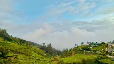 a view of a mountain with clouds in the sky at Teyt Grand View in Ketti