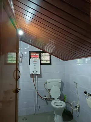 a bathroom with a toilet and a sink at Ananya Homestay in Napoklu