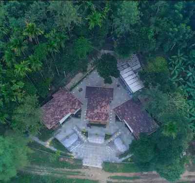 an overhead view of a garden with trees at LAKE N DAZE by Masika stays in Ambalavayal