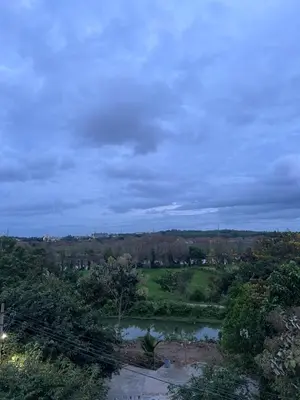 a view of a river with trees and a field at Rivora Retreat in Nanjangūd
