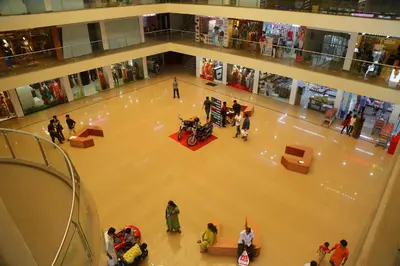 an overhead view of a shopping mall with people at Vavas Inn & Suites in Perintalmanna