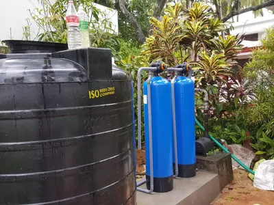 a couple of gas tanks sitting next to each other at Liberty House - SeaView in Kozhikode