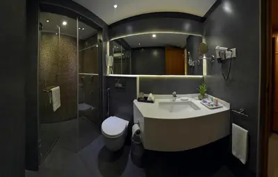 a bathroom with a sink and a toilet at CAG Pride in Coimbatore