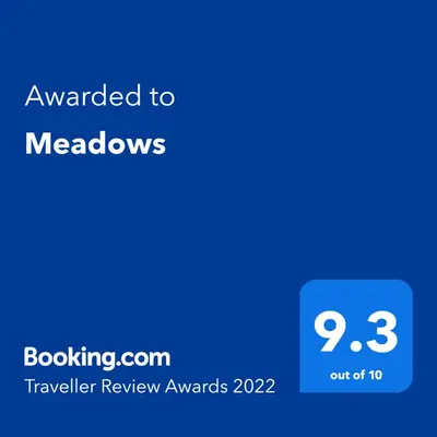 a blue text box with the text emailed to meowys on it at Meadows in Trichūr