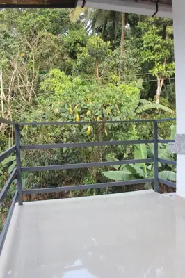 a view from the balcony of a house at Zavon Holiday Home in Vythiri