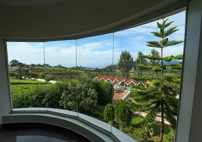 a view from a window in a building at Twin Tree in Kotagiri
