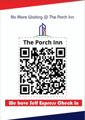 a screenshot of a cell phone with the words the patrol inn at THE PORCH INN in Wayanad