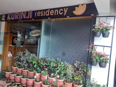 a bunch of potted plants in front of a store at kurinji residency in Ooty