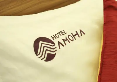 a close up of a t shirt with the words wolf mountain at Hotel Amoha in Palani