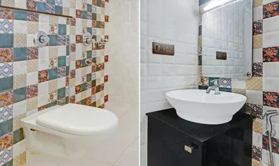 a bathroom with a toilet and a sink at Sreepathi Mayoogha in Guruvāyūr