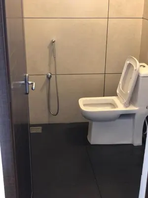 a bathroom with a toilet and a shower at Royal residency in Tindummal
