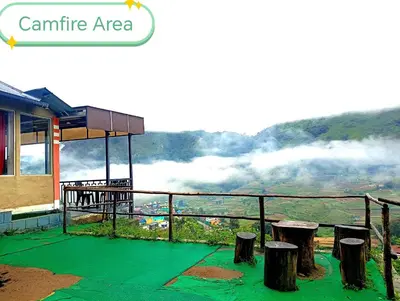 a balcony with a view of a mountain at Misty Mountains Holiday Homes in Vattavada