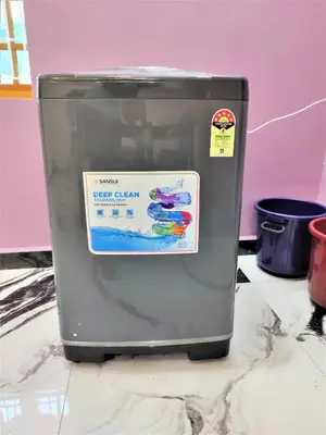 a refrigerator with a sticker on the side of it at Coimbatore Premium Private Villa a FAMILY RESORT kids, celebration hall in Coimbatore