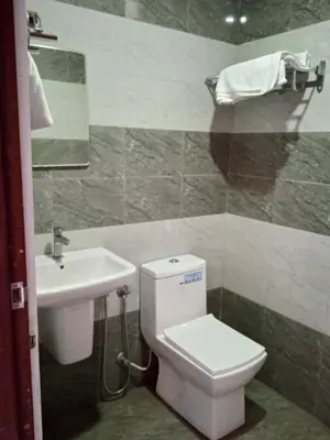 a bathroom with a toilet and a sink at Mscb guest house in Idukki