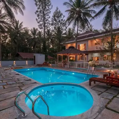 Bask In The Greens Coorg with Private Pool - Pet Friendly - Complimentary Breakfast