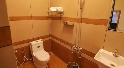 a bathroom with a toilet and a sink at Multiple Stories, Wayanad in Wayanad