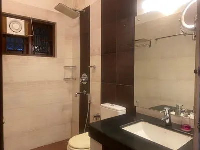 a bathroom with a sink and a toilet at 