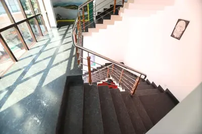 an overhead view of a staircase in a building at SILVERY MOON Resort in Tariyod